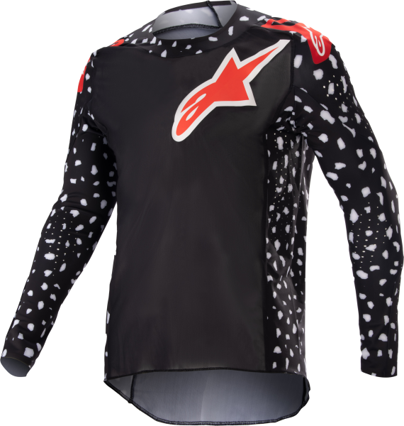 ALPINESTARS - YOUTH RACER NORTH JERSEY BLACK/NEON RED YL - Image 1