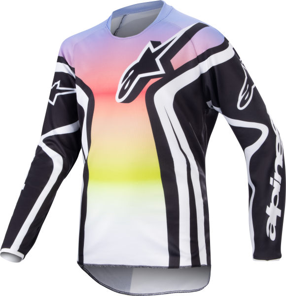 ALPINESTARS - YOUTH RACER SEMI JERSEY BLACK/MULTI COLOR YL - Image 1