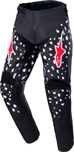 ALPINESTARS - YOUTH RACER NORTH PANTS BLACK/NEON RED 22 - Image 1