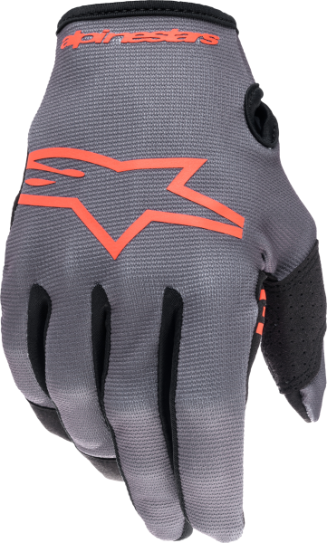 ALPINESTARS - YOUTH & KIDS RADAR GLOVES MAGNET/NEON RED YXS - Image 1