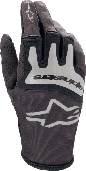 ALPINESTARS - TECHSTAR GLOVES BLACK/BRUSHED SILVER 2X - Image 1