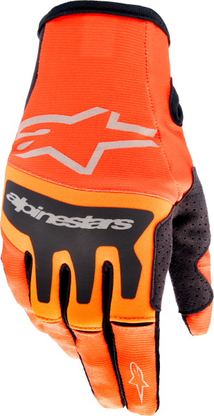 ALPINESTARS - TECHSTAR GLOVES HOT ORANGE/BLACK 2X - Image 1