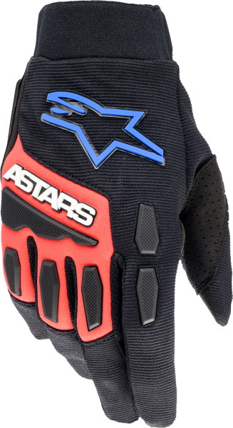 ALPINESTARS - FULL BORE XT GLOVES BLACK/BRIGHT BLUE/RED 2X - Image 1