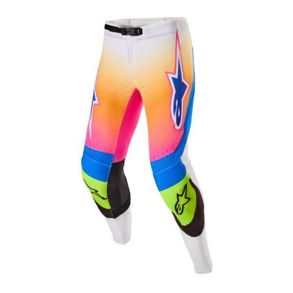 ALPINESTARS - SUPERTECH LE COAST PANTS WHT/DK BLU/PNK FLUO 28 - Image 1