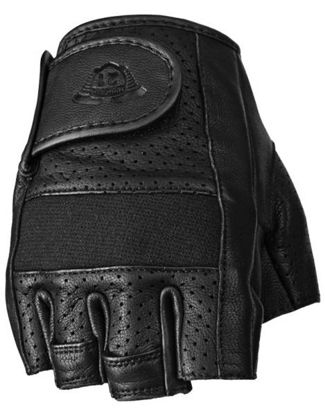 HIGHWAY 21 - HALF JAB PERFORATED GLOVES BLACK 2X - Image 1