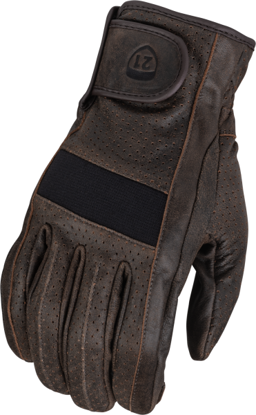 HIGHWAY 21 - JAB PERFORATED GLOVES BROWN 2X - Image 1