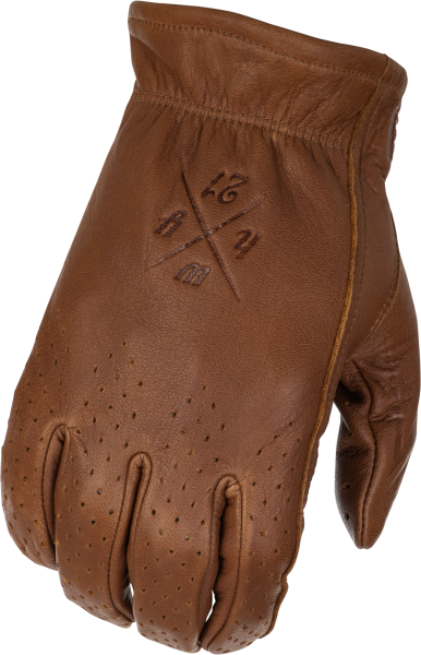 HIGHWAY 21 - LOUIE PERFORATED GLOVES BROWN 2X - Image 1