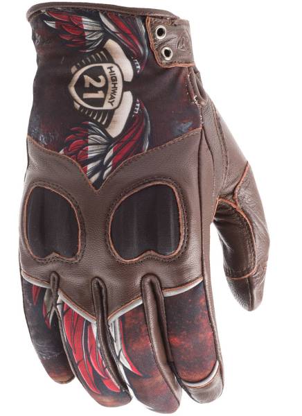 HIGHWAY 21 - WOMEN'S VIXEN GLOVES LIBERTY BROWN 2X - Image 1