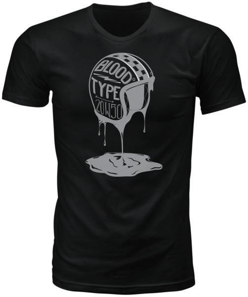 HIGHWAY 21 - BLOOD TYPE TEE BLACK 2X - Image 1