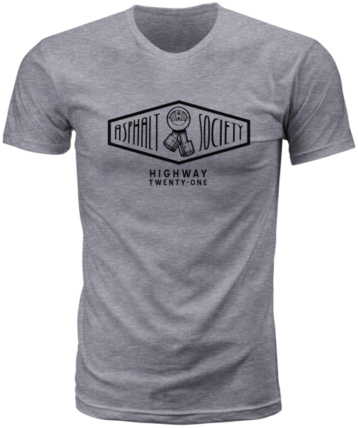 HIGHWAY 21 - ASPHALT SOCIETY TEE HEATHER GREY 2X - Image 1