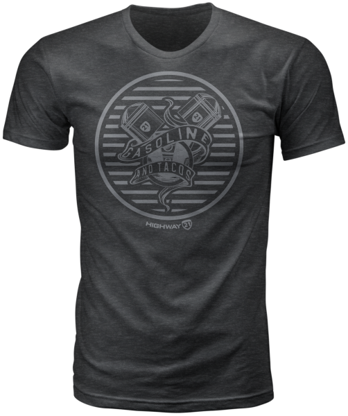 HIGHWAY 21 - GASOLINE TEE CHARCOAL LG - Image 1