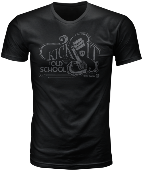 HIGHWAY 21 - OLD SCHOOL TEE BLACK 2X - Image 1