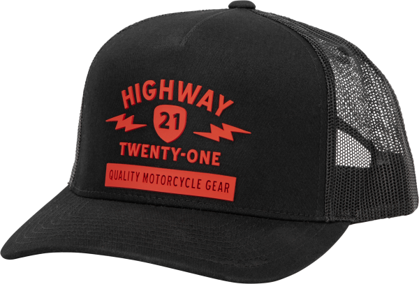 HIGHWAY 21 - SPARK HAT BLACK/RED - Image 1