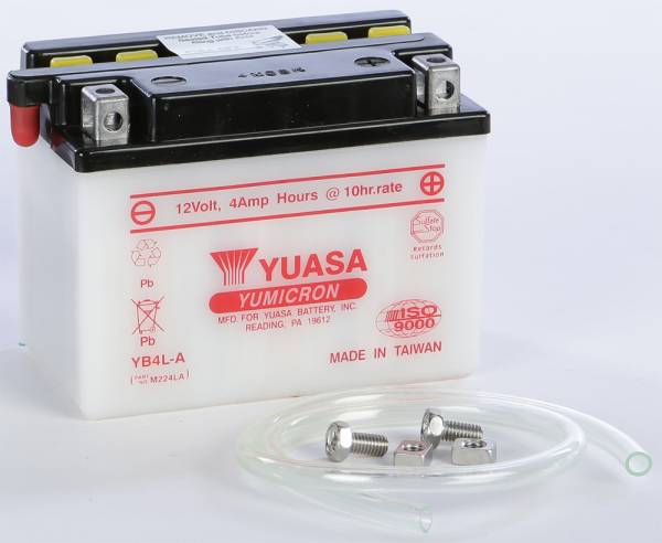 YUASA - BATTERY YB4L-A CONVENTIONAL - Image 1