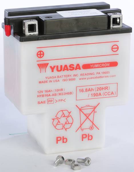 YUASA - BATTERY HYB16A-AB CONVENTIONAL - Image 1