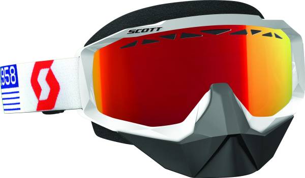 SCOTT - GOGGLE HUSTLE SNOW WHT/R ED AMP RED CHROME LENS - Image 1