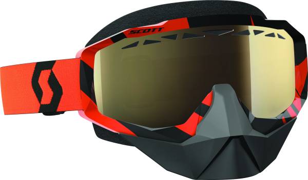 SCOTT - GOGGLE HUSTLE SNOW BLK/O RG L/S BRONZ CHROME LENS - Image 1