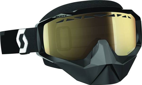 SCOTT - HUSTLE SNOCROSS GOGGLE BLACK W/L.S. BRONZE CHROME LENS - Image 1