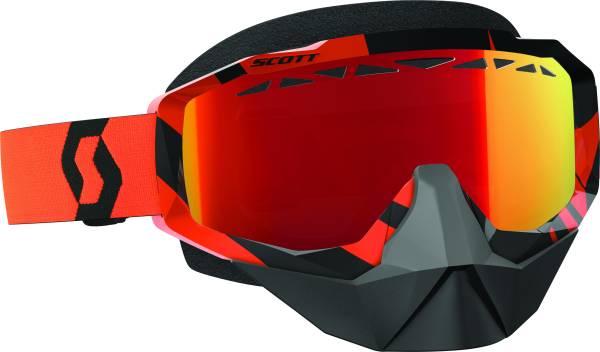 SCOTT - GOGGLE HUSTLE SNOW BLK/O RG AMP RED CHROME LENS - Image 1