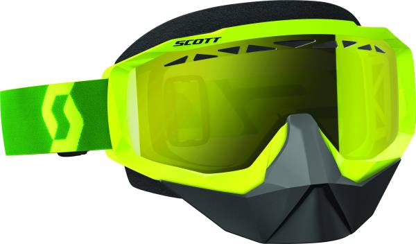 SCOTT - GOGGLE HUSTLE SNOW YLW/ GRN AMP YEL CHROME LE - Image 1