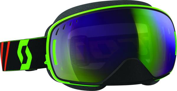 SCOTT - LCG SNO-X GOGGLE BLK/FLO GRN W/ILLUMINATOR RED LENSES - Image 1