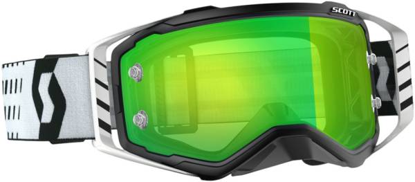 SCOTT - PROSPECT GOGGLE BLACK/WHITE W/GREEN CHROME WORKS - Image 1