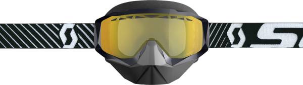 SCOTT - HUSTLE X SNOW GOGGLE BLACK/WHITE W/YELLOW LENS - Image 1