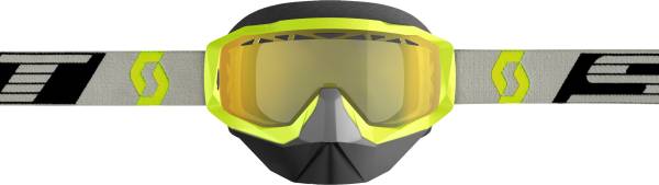 SCOTT - HUSTLE X SNOW GOGGLE YELLOW/GREY W/YELLOW LENS - Image 1