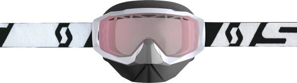 SCOTT - HUSTLE X SNOW GOGGLE WHITE/BLACK W/ROSE LENS - Image 1