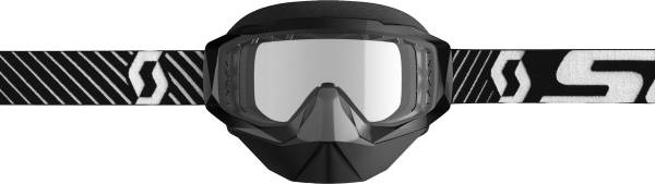 SCOTT - HUSTLE X SNOW GOGGLE BLACK/WHITE W/CLEAR LENS - Image 1