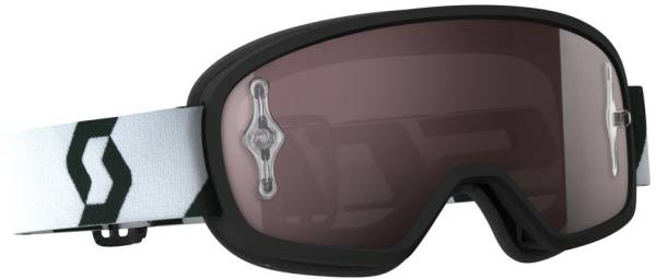 SCOTT - BUZZ PRO GOGGLE BLACK/WHITE W/SILVER CHROME LENS - Image 1