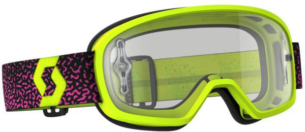 SCOTT - BUZZ PRO GOGGLE YELLOW/PINK W/CLEAR WORKS LENS - Image 1