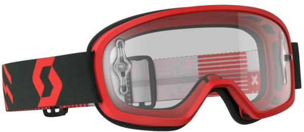 SCOTT - BUZZ PRO GOGGLE RED/BLACK W/CLEAR WORKS LENS - Image 1