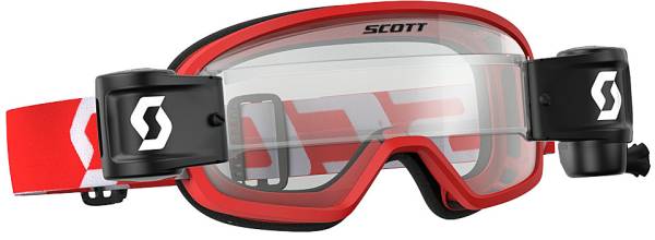 SCOTT - YOUTH BUZZ WFS GOGGLE RED/WHITE W/CLEAR LENS - Image 1