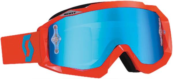 SCOTT - HUSTLE GOGGLE ORANGE/BLUE W/ELECTRIC BLUE CHROME LENS - Image 1