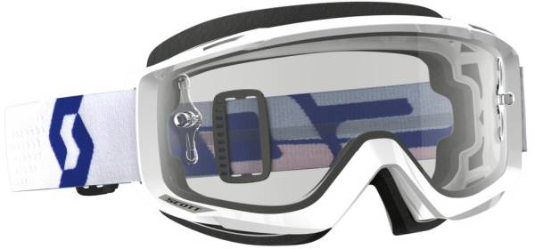 SCOTT - SPLIT OTG GOGGLE WHITE/RED W/CLEAR WORKS LENS - Image 1