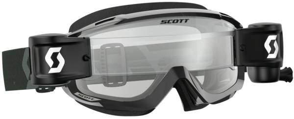 SCOTT - SPLIT OTG GOGGLE BLACK/WHITE W/CLEAR WORKS LENS - Image 1