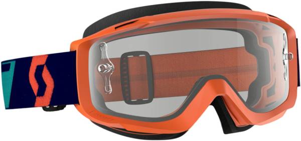 SCOTT - SPLIT OTG GOGGLE ORANGE/BLUE W/CLEAR WORKS LENS - Image 1