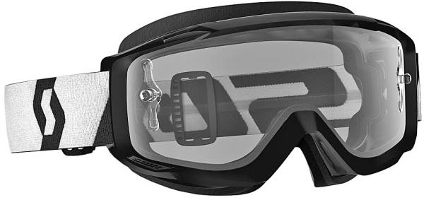 SCOTT - SPLIT OTG GOGGLE BLACK/WHITE W/CLEAR WORKS LENS - Image 1