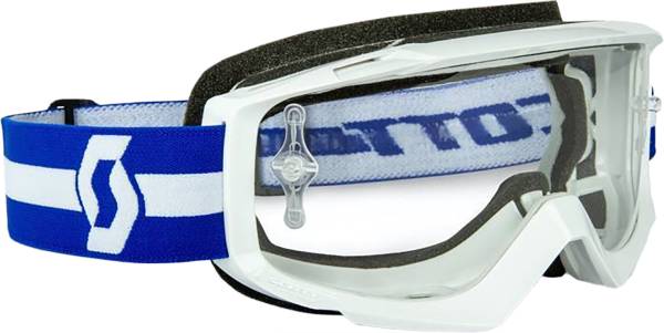 SCOTT - SPLIT OTG GOGGLE WHITE/BLUE CLEAR WORKS - Image 1