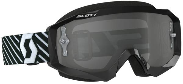 SCOTT - HUSTLE GOGGLE BLACK/WHITE W/LIGHT SENSITIVE GREY LENS - Image 1