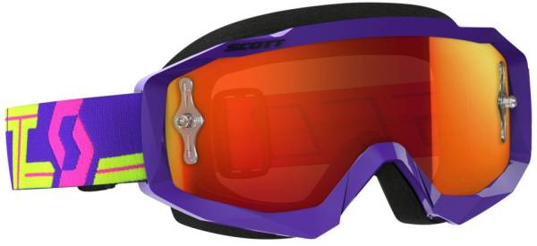 SCOTT - HUSTLE GOGGLE PURPLE/YELLOW W/ORANGE CHROME LENS - Image 1