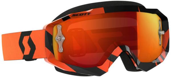 SCOTT - HUSTLE GOGGLE BLACK/ORANGE W/ORANGE CHROME LENS - Image 1