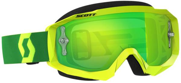 SCOTT - HUSTLE GOGGLE YELLOW/GREEN W/GREEN CHROME LENS - Image 1