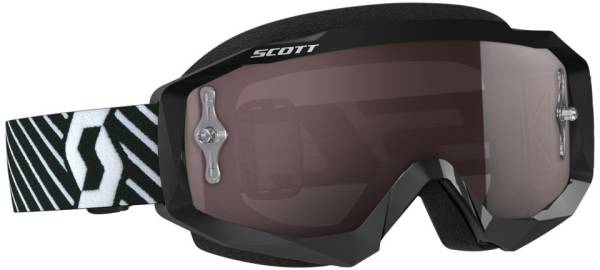 SCOTT - HUSTLE GOGGLE BLACK/WHITE W/SILVER CHROME LENS - Image 1