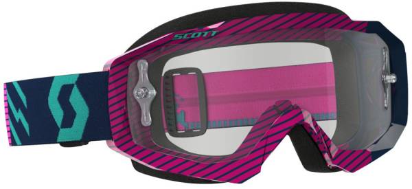 SCOTT - HUSTLE GOGGLE BLUE/PINK W/CLEAR WORKS LENS - Image 1