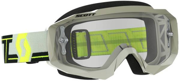 SCOTT - HUSTLE GOGGLE GREY/YELLOW W/CLEAR WORKS LENS - Image 1