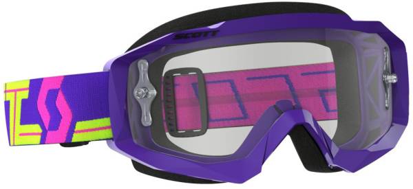 SCOTT - HUSTLE GOGGLE PURPLE/YELLOW W/CLEAR WORKS LENS - Image 1