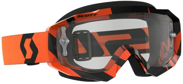 SCOTT - HUSTLE GOGGLE BLACK/ORANGE W/CLEAR WORKS LENS - Image 1