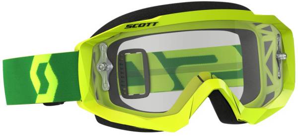 SCOTT - HUSTLE GOGGLE YELLOW/GREEN W/CLEAR WORKS LENS - Image 1